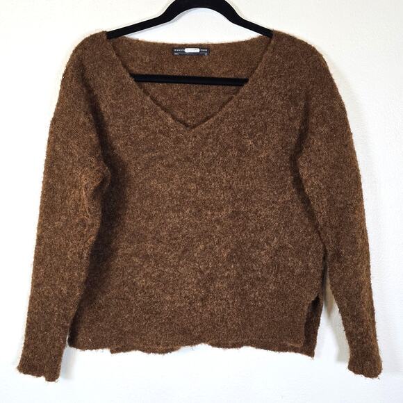 Peruvian Connection Sweater Women's XS Brown Alpaca Blend Casual Winter Staple - Picture 1 of 6